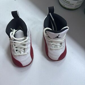 Jordan Kids' Red and White Sneakers